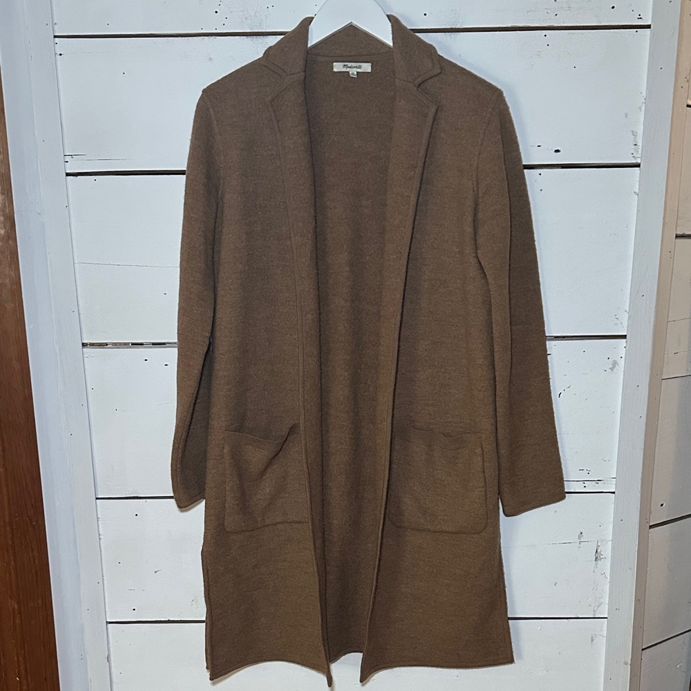 Madewell Camden Sweater-Coat Heather Caramel